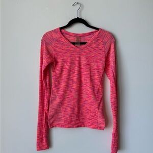 Climawear Vibrant Pink/Coral Long Sleeve Activewear Tee